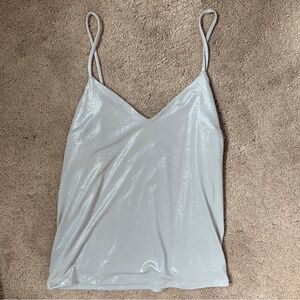 Express Silver Shimmer Cami Tank Blouse